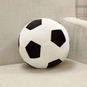 BLACK and WHITE Plush soccer ball toy 8” (7.87 inches) Brand New